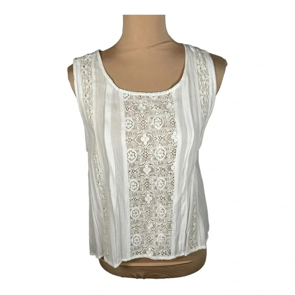 MITTOSHOP MODERN VINTAGE LACE TANK NWT‎ MEDIUM